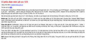 CTCP Vinpearl (VPL) Cổ phiếu được niêm yết vào 13/5